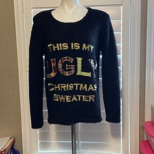 Holiday Time Black Ugly Christmas Sweater